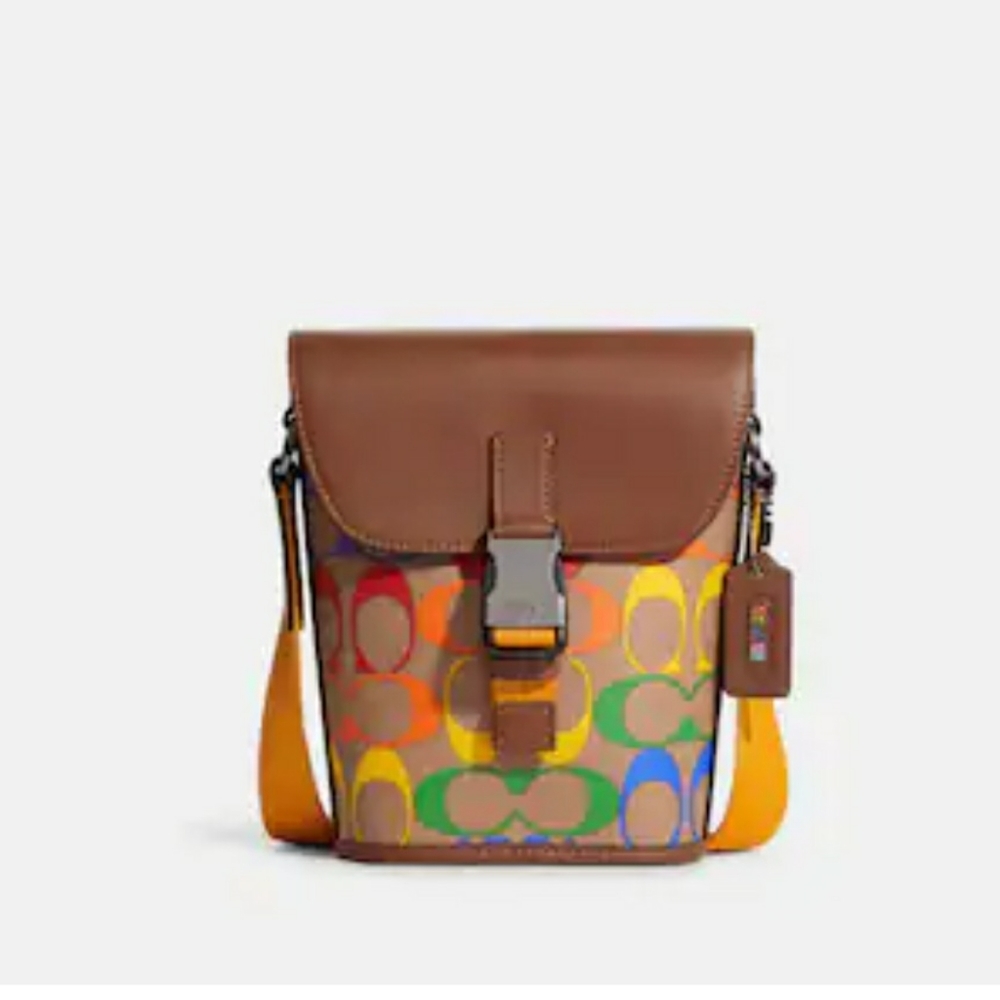 Coach  Rainbow Pride Collection Track Small Flap Crossbody